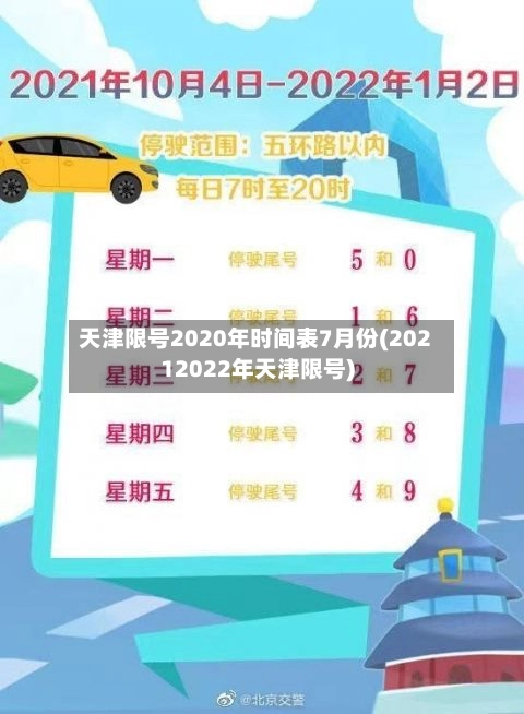 天津限号2020年时间表7月份(20212022年天津限号)