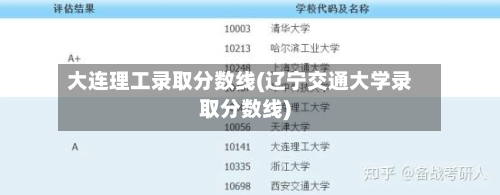 大连理工录取分数线(辽宁交通大学录取分数线)-第2张图片