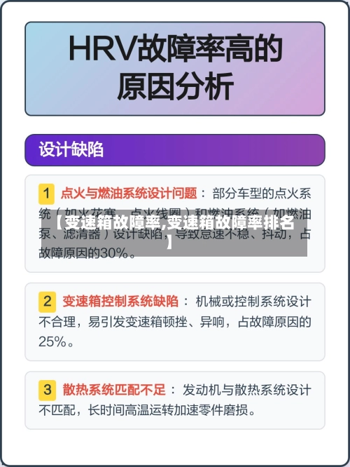 【变速箱故障率,变速箱故障率排名】-第2张图片