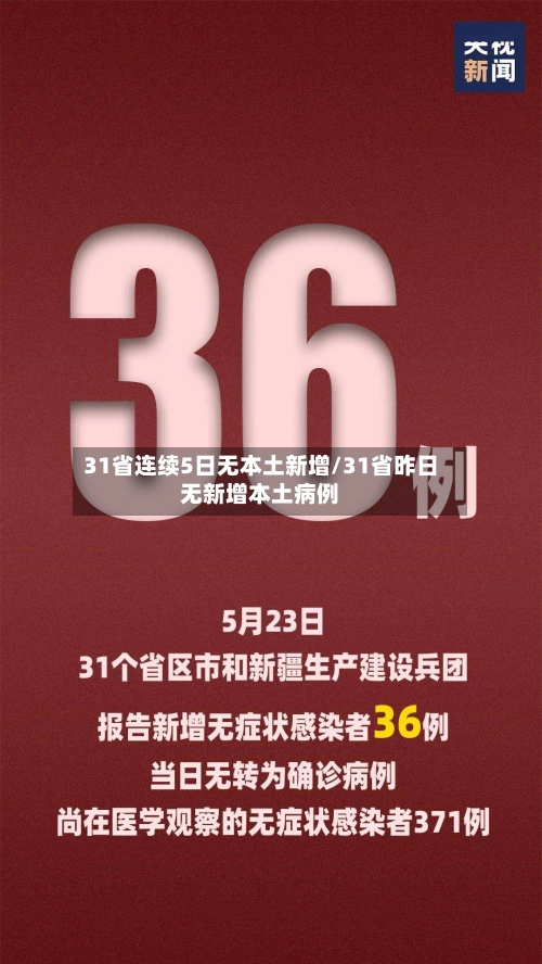 31省连续5日无本土新增/31省昨日无新增本土病例