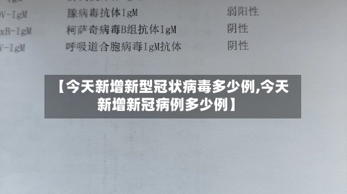 【今天新增新型冠状病毒多少例,今天新增新冠病例多少例】-第3张图片