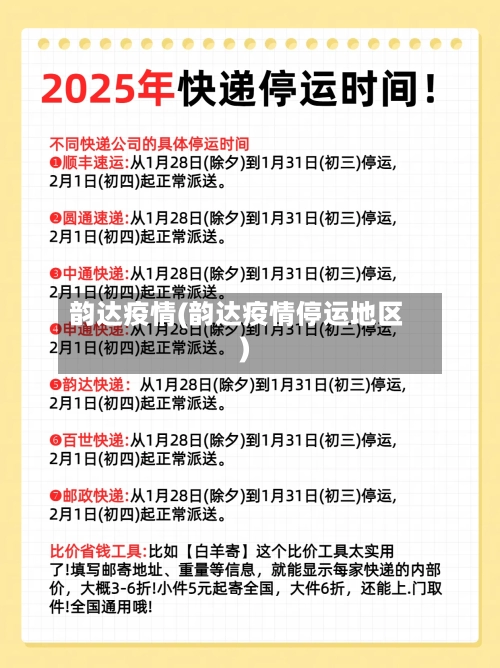 韵达疫情(韵达疫情停运地区)