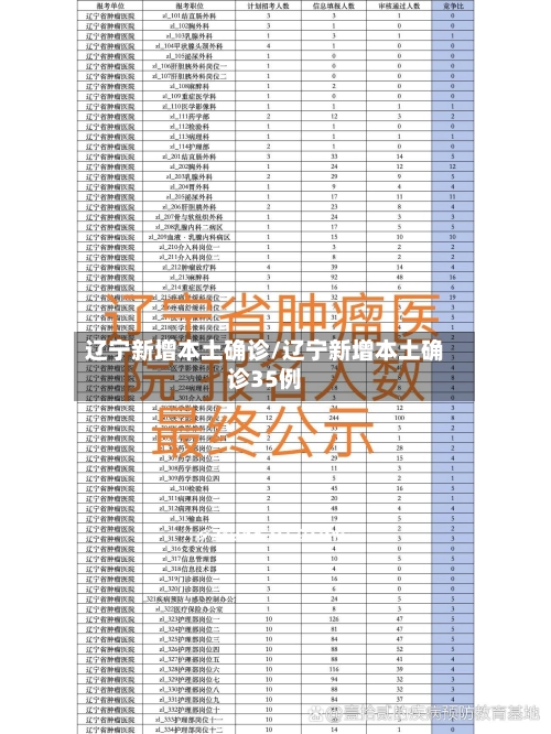 辽宁新增本土确诊/辽宁新增本土确诊35例