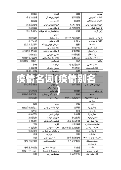 疫情名词(疫情别名)-第2张图片