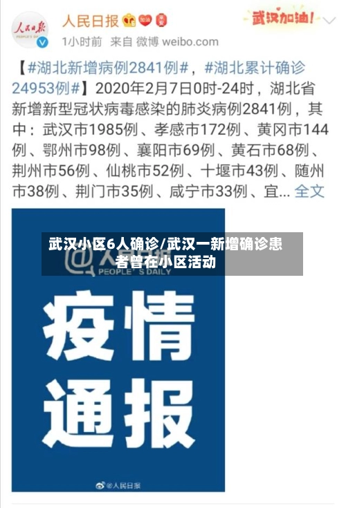 武汉小区6人确诊/武汉一新增确诊患者曾在小区活动-第2张图片