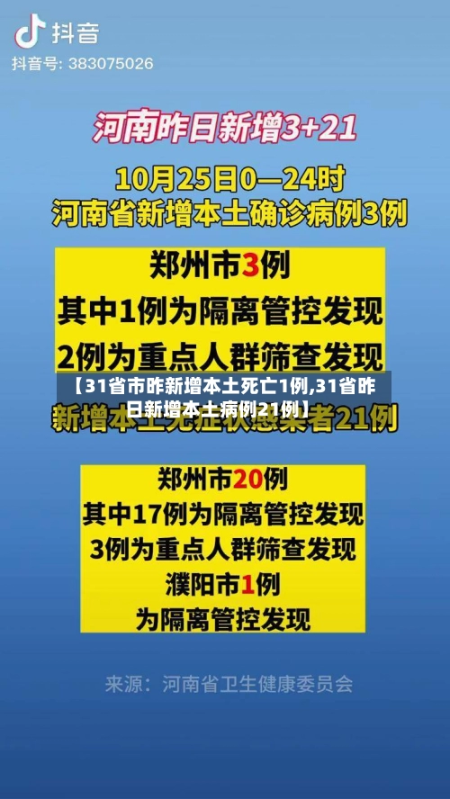【31省市昨新增本土死亡1例,31省昨日新增本土病例21例】