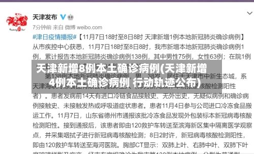 天津新增8例本土确诊病例(天津新增4例本土确诊病例 行动轨迹公布)