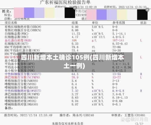 四川新增本土确诊105例(四川新增本土一例)-第2张图片