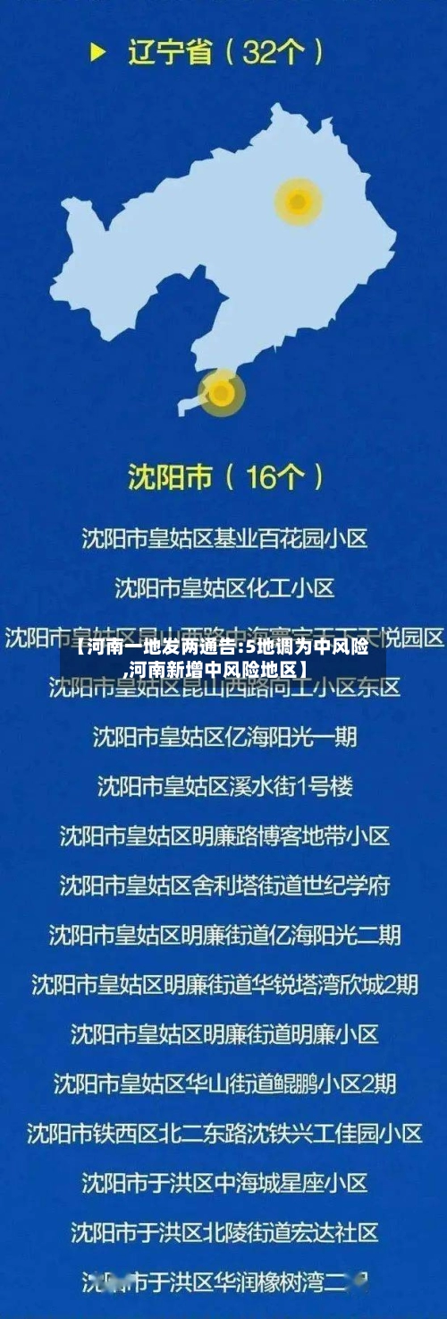 【河南一地发两通告:5地调为中风险,河南新增中风险地区】