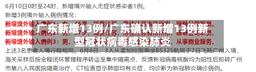 广东新增13例/广东确认新增13例新型冠状病毒感染肺炎