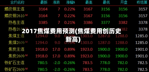 2017焦煤费用预测(焦煤费用创历史新高)-第2张图片