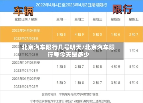 北京汽车限行几号明天/北京汽车限行号今天是多少